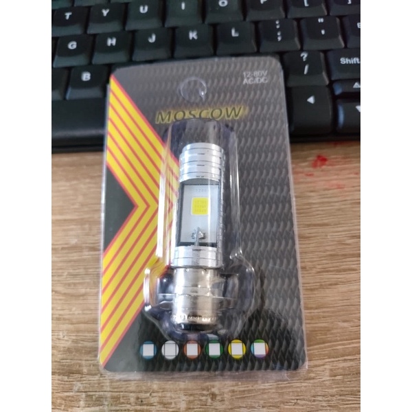 LAMPU DEPAN LED LASER H6 LENSA 2WARNA PUTIH-KUNING HI LO LOW BEBEK/MATIC