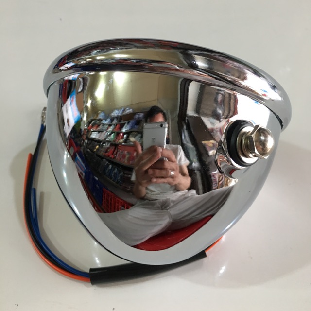 LAMPU DEPAN REFLEKTOR BULAT BESI CUSTOM CB Mini CB100 YB100 UNIVERSAL MOTOR