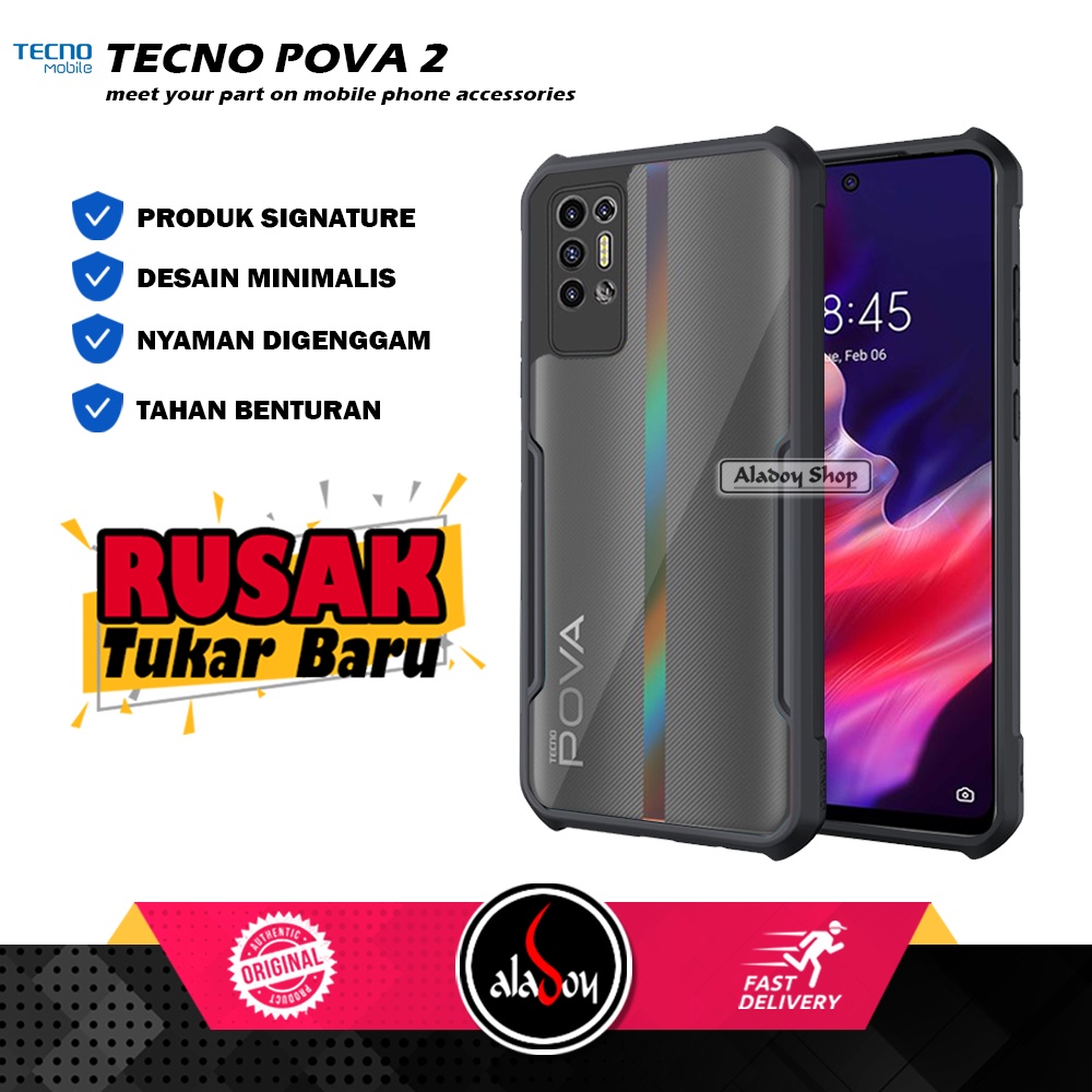 Case Tecno Pova 2 Armor Fusion Shockproof Transparent Premium Casing