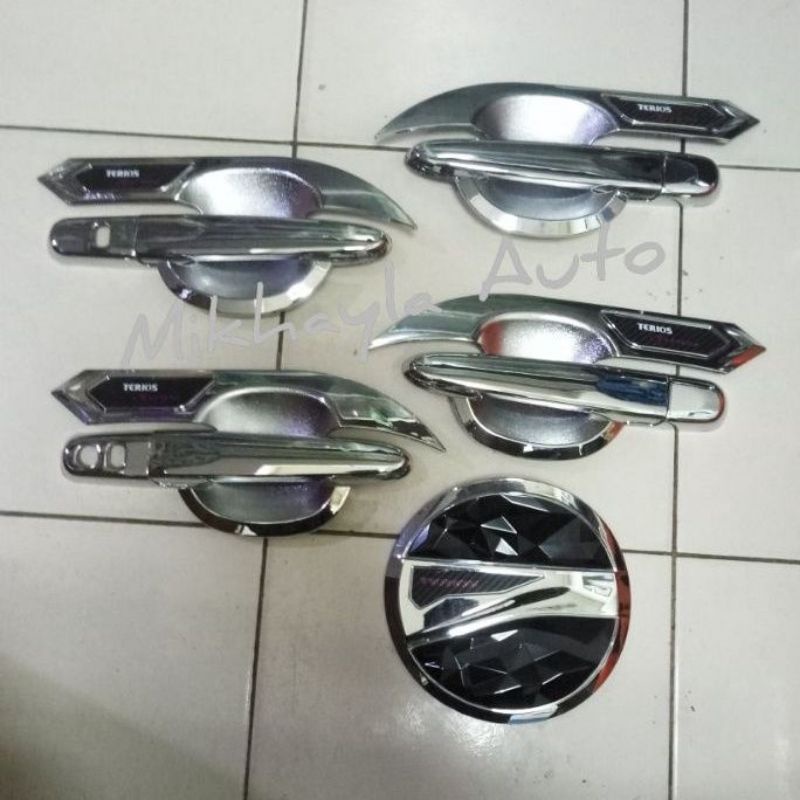 paket handle-outer-tank cover chrome all new Terios 2018-2021.