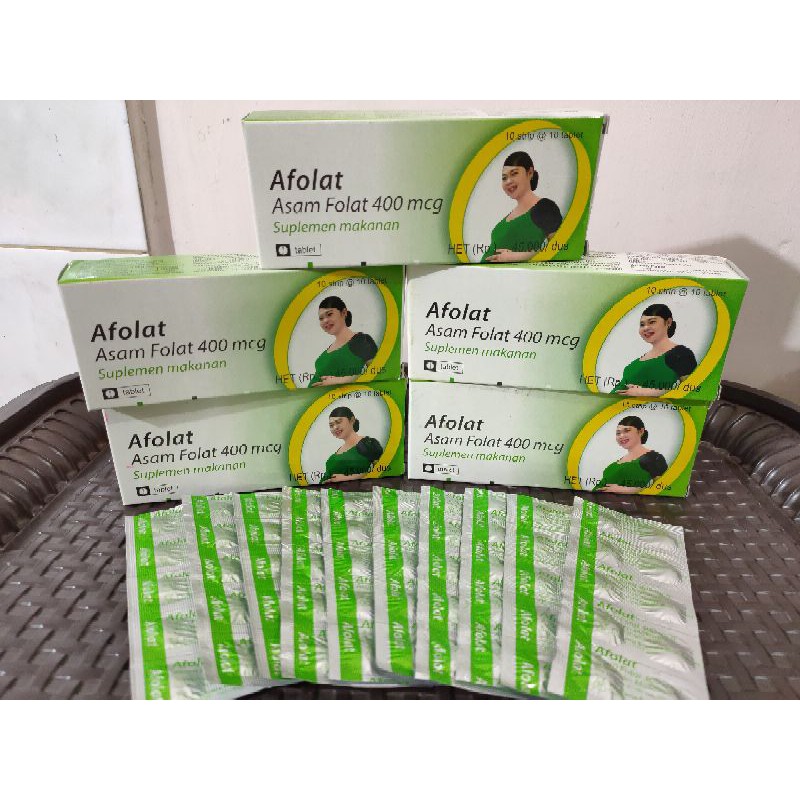 AFOLAT PROMIL ASAM FOLAT 400 Mcg per STRIPS / BOX Lebih Murah Program Hamil