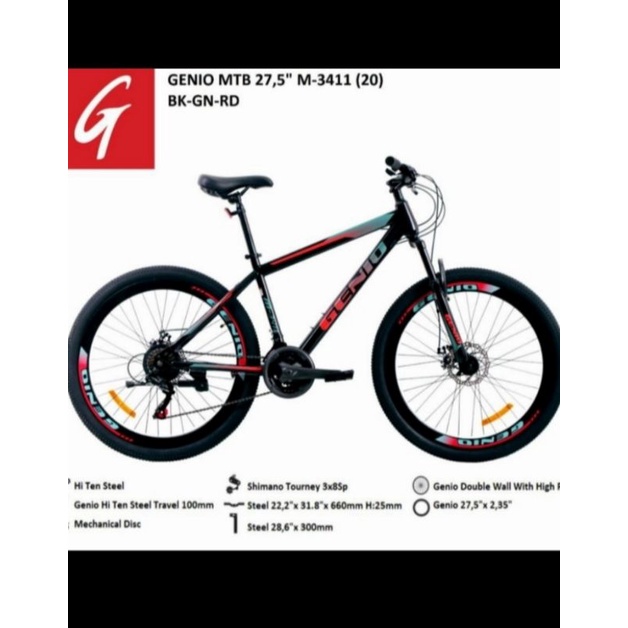 Sepeda Gunung MTB 27.5 Genio M-3411