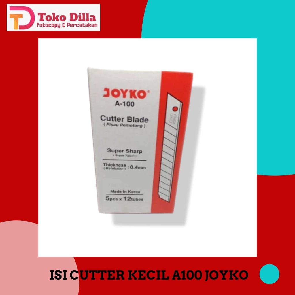 

JOYKO Isi Cutter Kecil Blade Refill Pisau Pemotong A100 1 Tube 5 Pcs