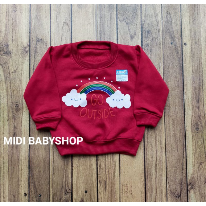 Sweater Bayi 3 - 18 bulan Halus dan Hangat motif Go Outside