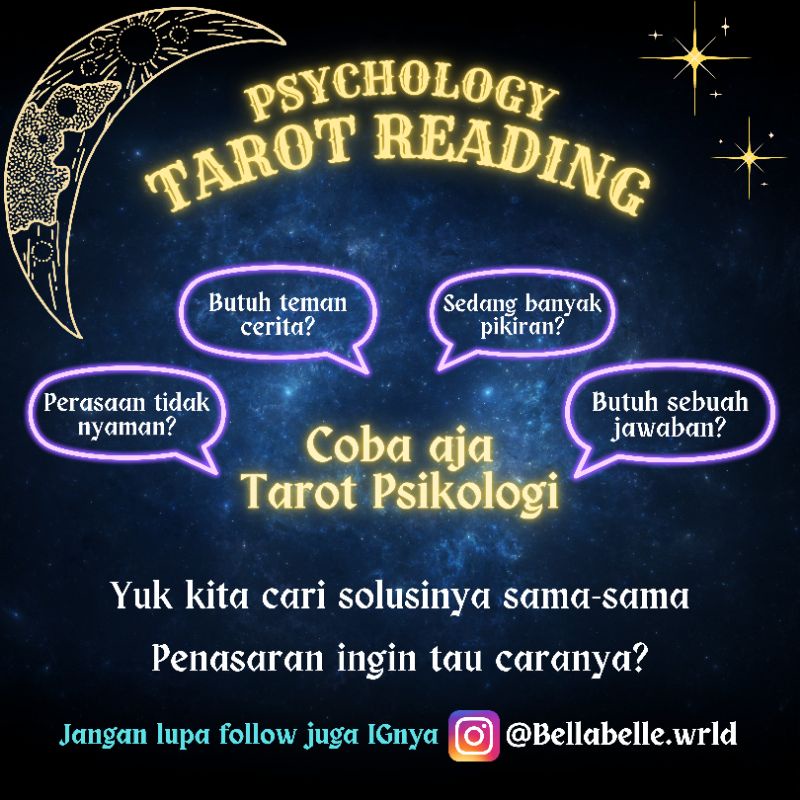 Jasa Baca Tarot Online / Tarot Reading Online Interaktif by chat. Total 3 kartu