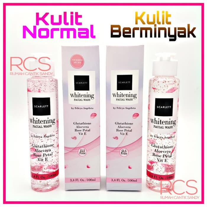 [ SCARLETT ] WHITENING FACIAL WASH ~ Sabun Pemutih Wajah ~ SCARLET