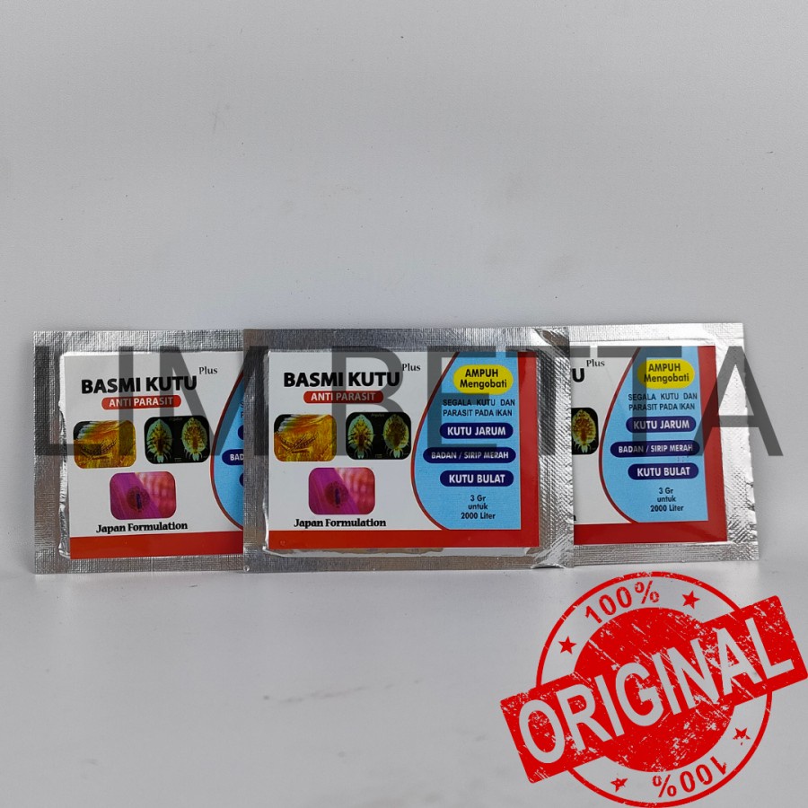 BASMI KUTU PLUS 3 GRAM / ANTI KUTU ATAU PARASIT IKAN