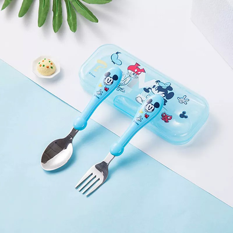Kids Spoon Fork with Case HM1675 - Set Sendok Garpu Balita