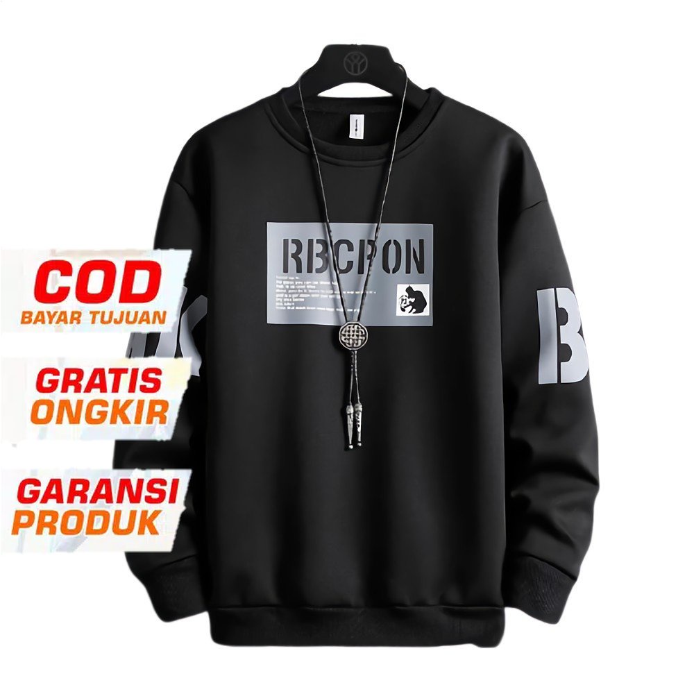 Sweater Pria Crewneck RBCPON Sweter Cowok Distro Keren