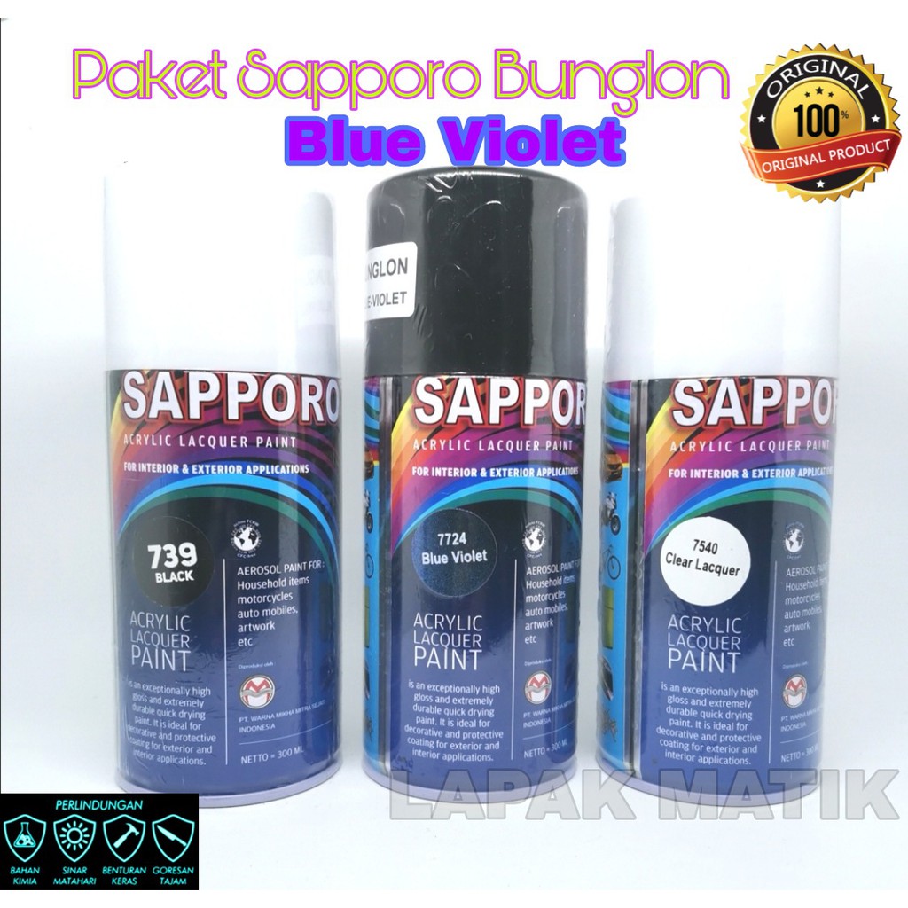 Paket Pilok Sapporo BLUE VIOLET BUNGLON 7724