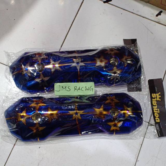 Cover tutup tameng knalpot zoomer 2 tone two tone model bintang gold dan silver all honda