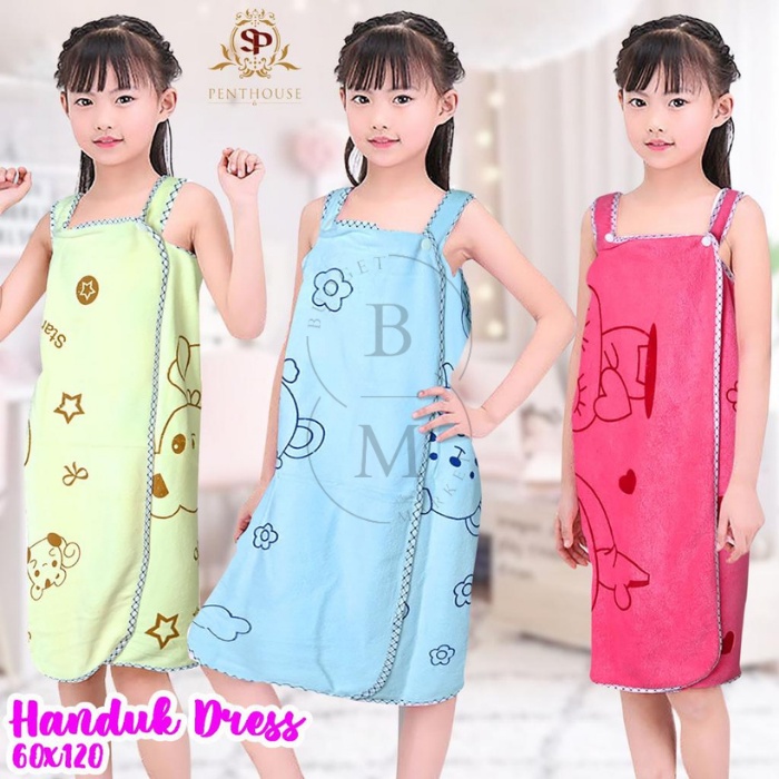 Viral  Handuk Mandi Anak Kimono Dress Penthouse Ukuran 60X120Cm