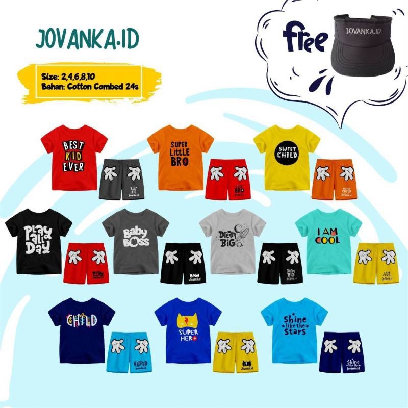 baju setelan jovanka.id free topi