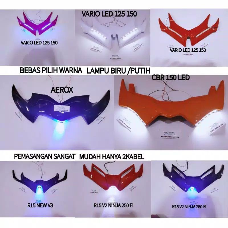 winglet lampu led nyala bisa motor aerok r15 viksen cbr 150