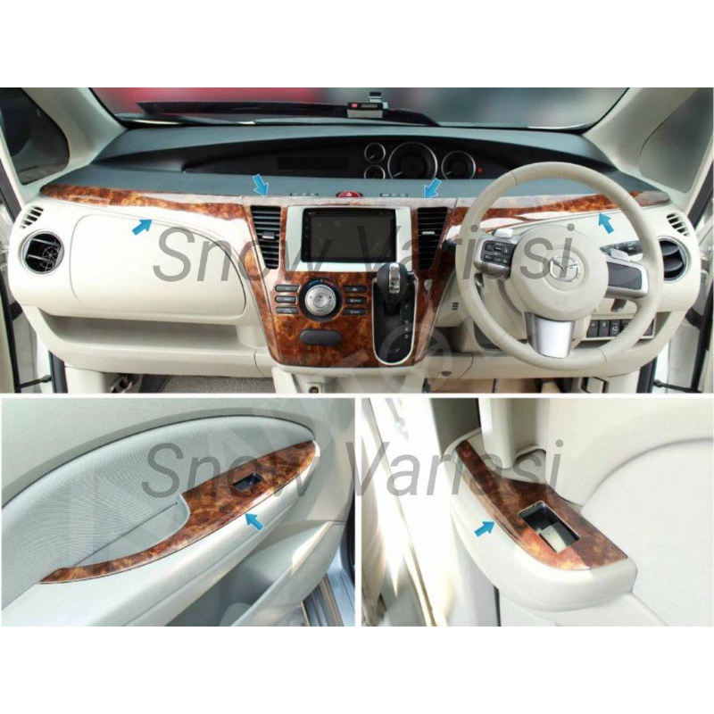 Panel Kayu Interior Mazda Biante Wood 7 Pcs