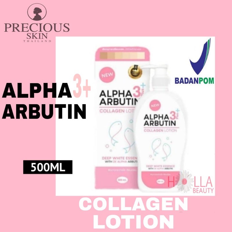 [BPOM] ALPHA ARBUTIN 3 PLUS COLLAGEN WHITENING LOTION , HAND BODY LOTION PEMUTIH PEMUTIH BADAN 500ml