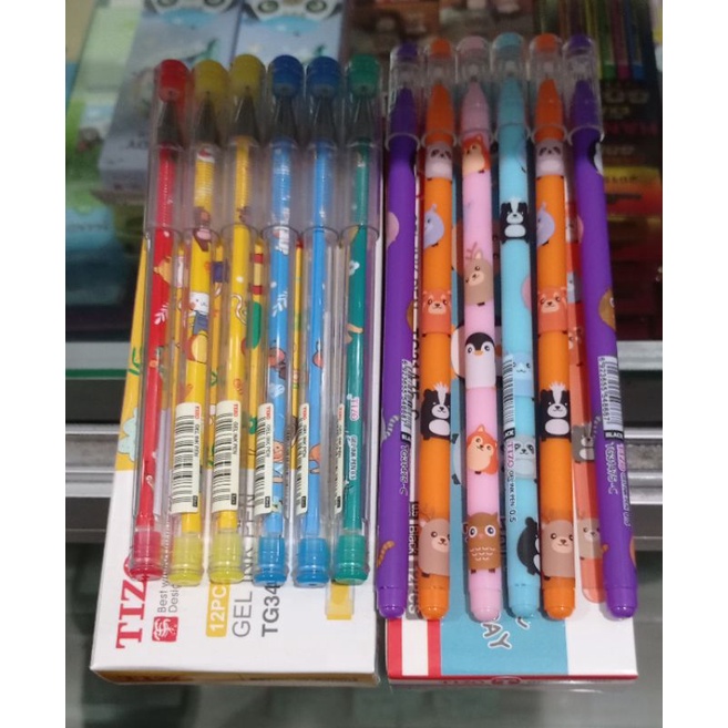

Pen Gel/Bolpen Gel/Pulpen Gel Tizo Motif 0,5 mm per pak murah