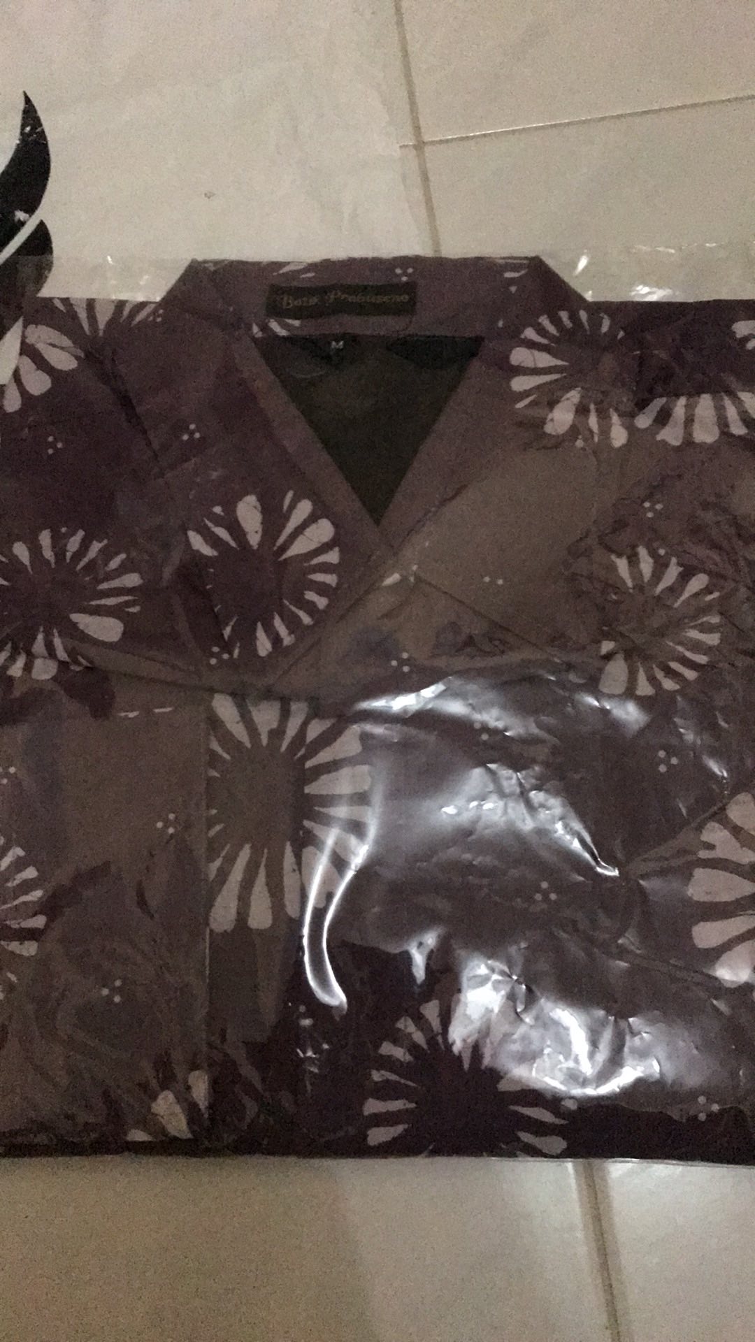 Asta Sibori Kemeja Batik Pria Lengan Panjang Slimfit Katun Printing Hem Baju Seragam Kantor Modern