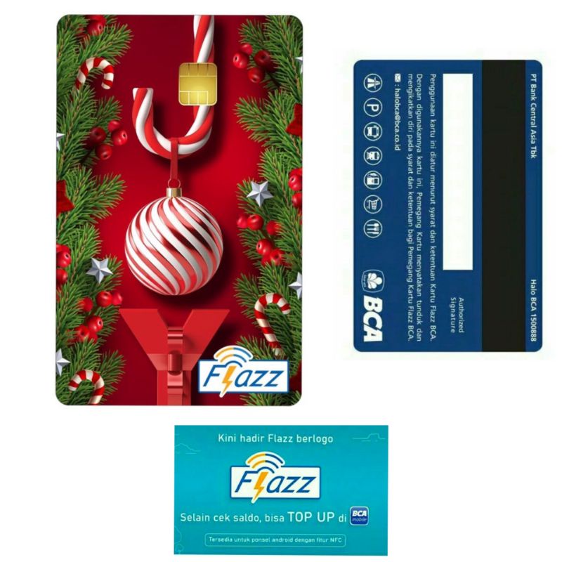 //GIFT//KADO NATAL// Flazz BCA Gen2 / Gen 2 CHRISTMAS SEASON'S EDITIONS ORI /Like eTOLL eMONEY Tapcash or Brizzi