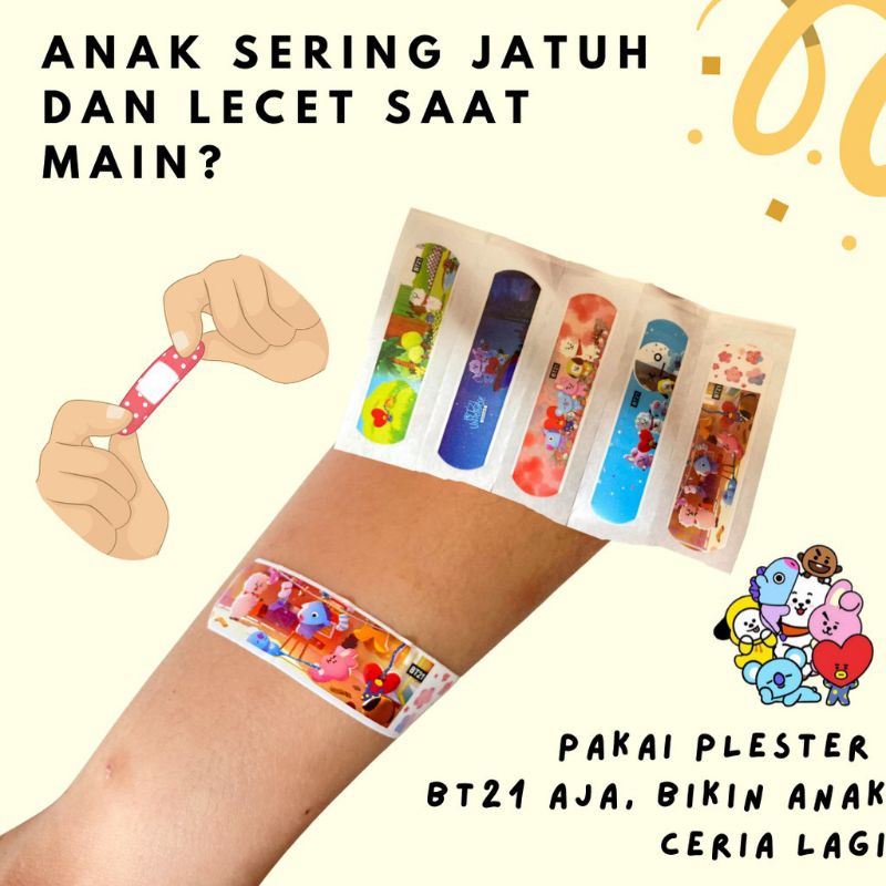 HANSAPLAST PLASTER ANAK KARAKTER ISI 5PCS WATERPROOF [SWEETSPACE]