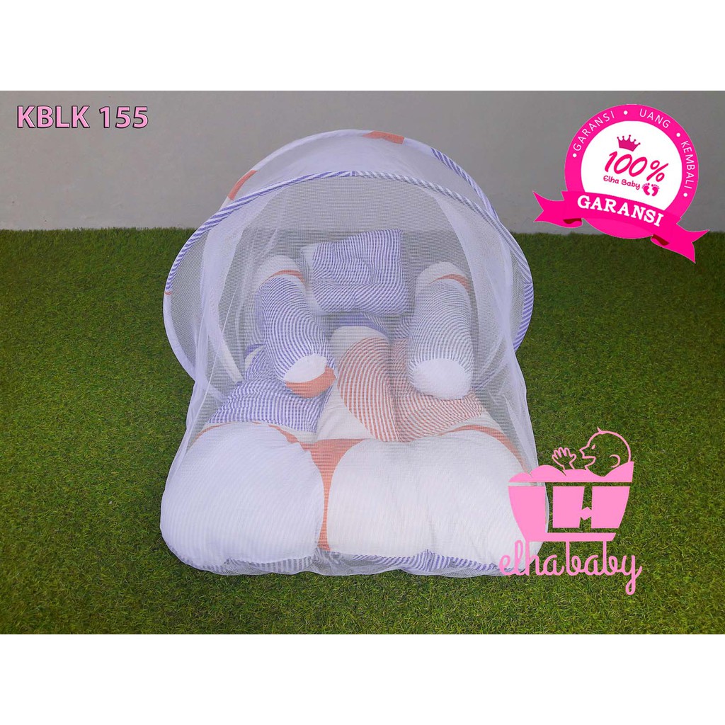 PROMO..Sepaket  Kasur Bayi Lengkap Kelambu Lipat Motif | Kado Unik Ibu Untuk Anak | Free Tas Lucu155