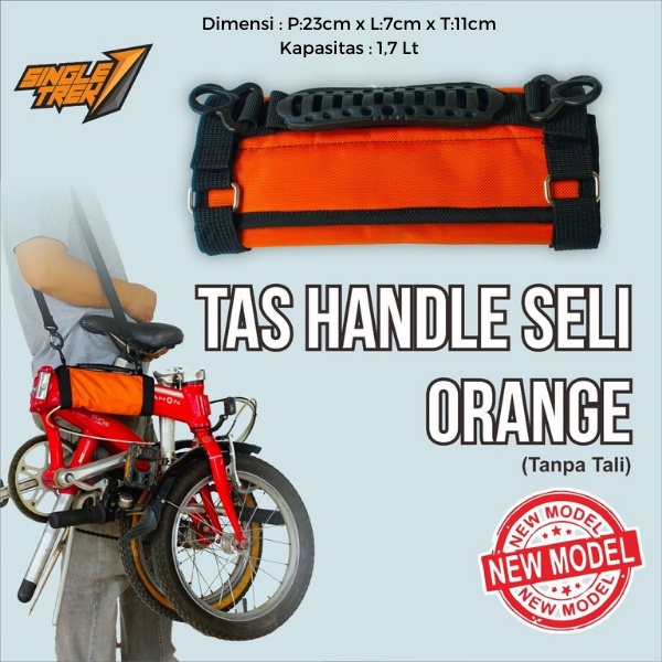 Tas Sepeda Handel Ori mudah dibawa THS Tali Orange