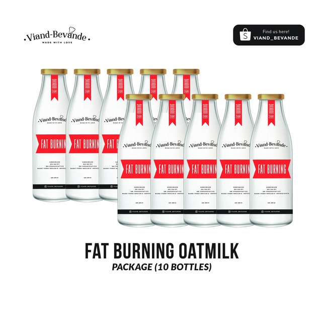 

Viand Bevande - Paket 10 Botol Fatburning Oatmilk