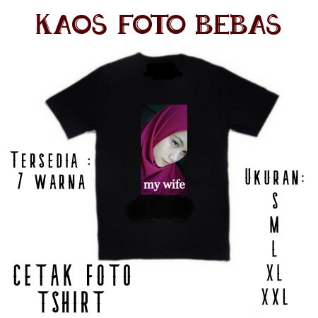 cetak foto kaos DEWASA lengan pendek