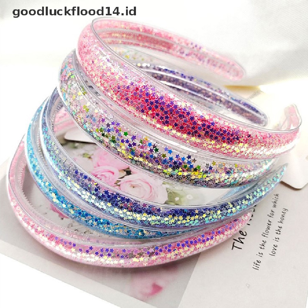 [OOID] bling sequin Quicksand headband children's lovely glitter bowknot hair hoop baby ID