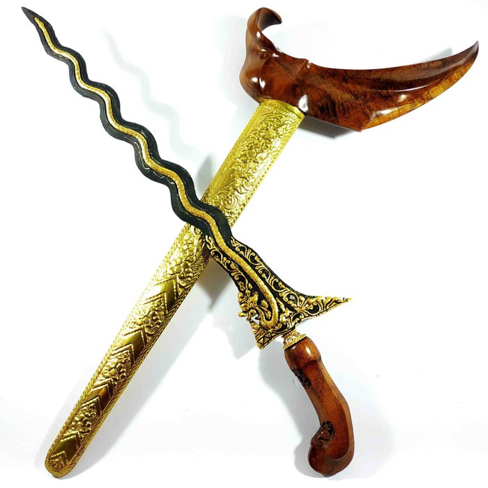 Keris Kamardikan Alusan Naga Sasra Sosro Luk 13 Kinatah kamoragan