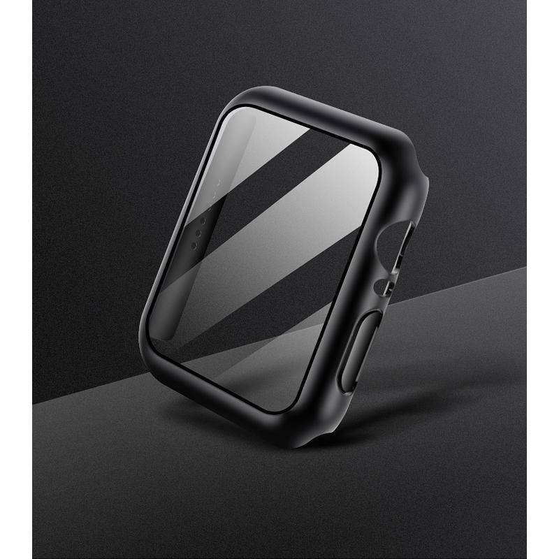 Case Pelindung Layar Bahan Kaca PC Bumper 45mm 41mm 45mm 44mm 40mm Untuk Apple Watch 8 7 6 5 4 3 2