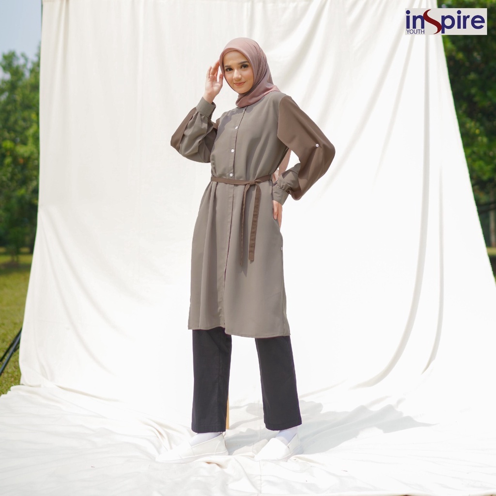 Inspire ITU 46 Atasan Tunik Bahan Carina Casual Outfit Baju Wanita Muslimah Polos