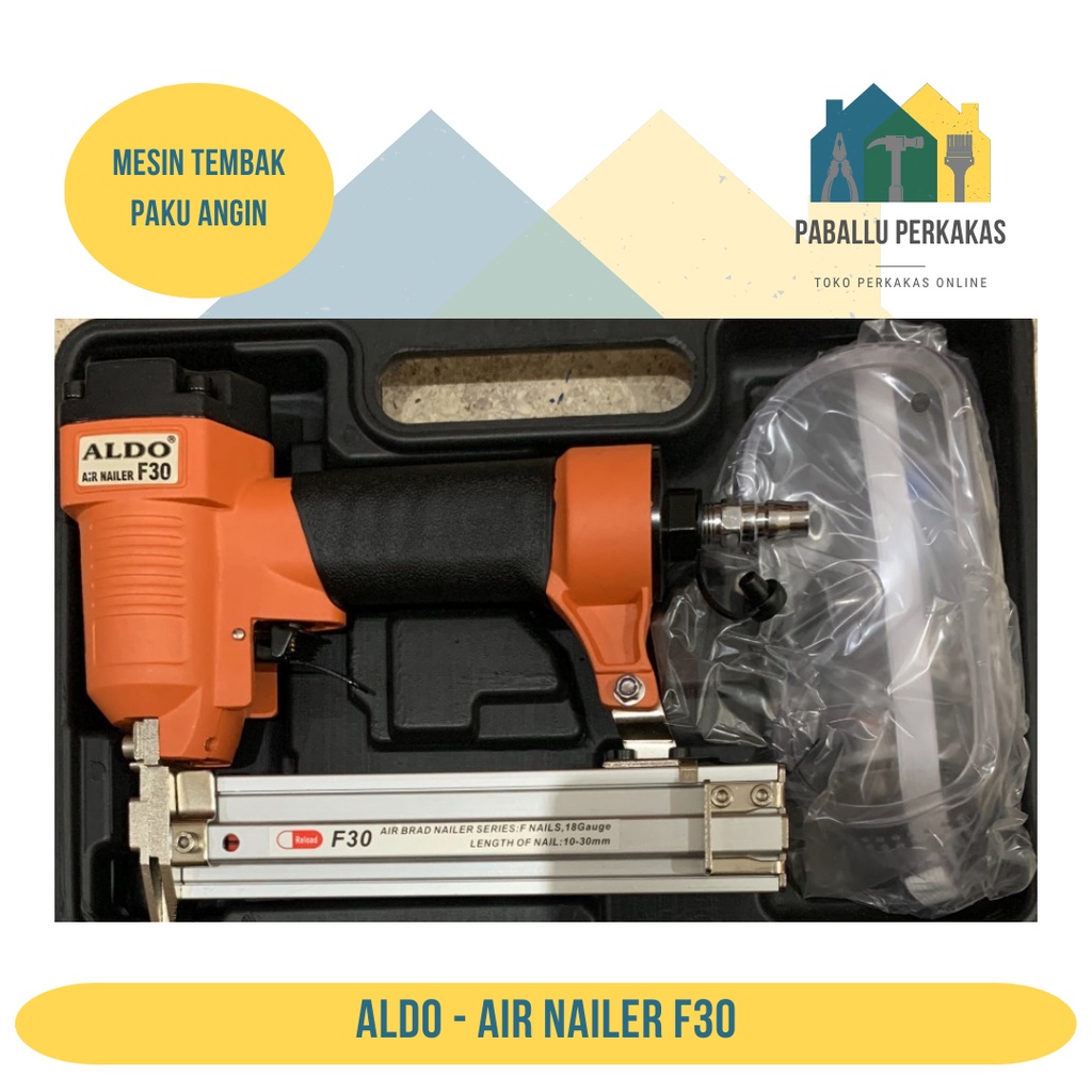 Air Nailer ALDO F 30 Mesin Tembak Paku Angin / Alat paku tembak / mesin staples tembak angin Aldo /