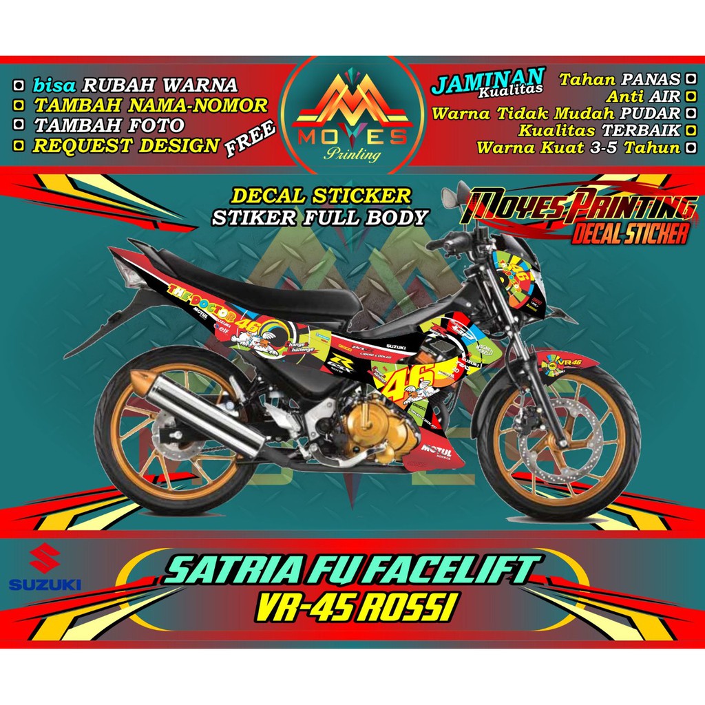 stiker satria fu decal stiker satria fu stiker motor satria fu decal stiker motor satria fu full bod