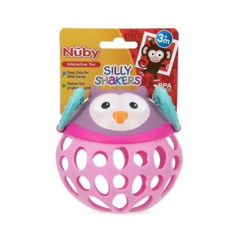 Nuby Baby Silly Shakers - Mainan Sensori Anak Silly Shakers (Owl)