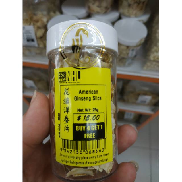 

American ginseng slices dr singapore 25grm beli 4 gratis 1