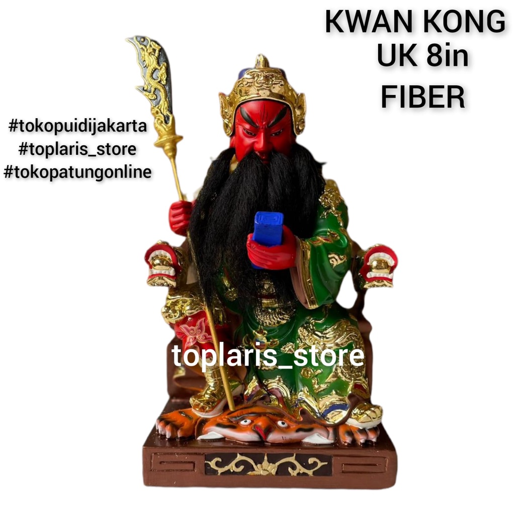 Patung Kwan Kong Duduk Fiber 8in 022