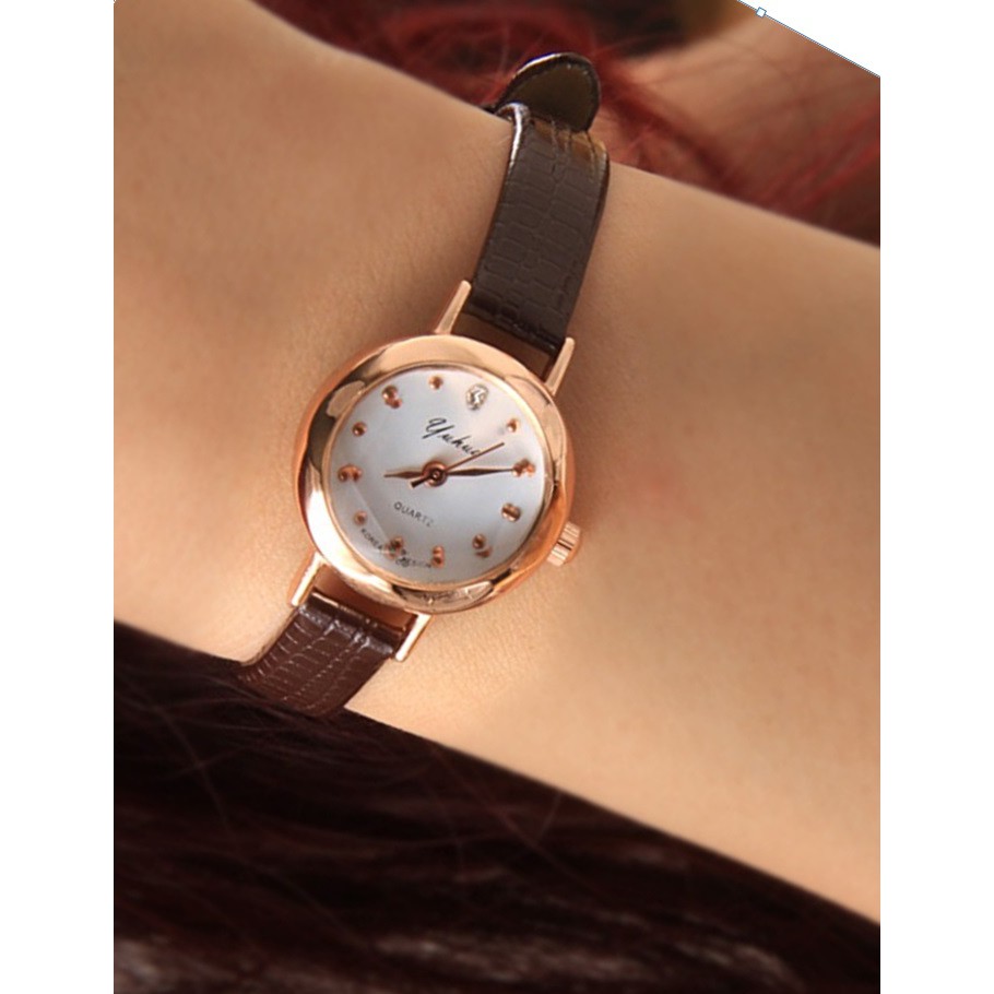 #42 Jam Tangan Wanita Yuhao 02 Women Fashion Leather Wrist Watch Watches