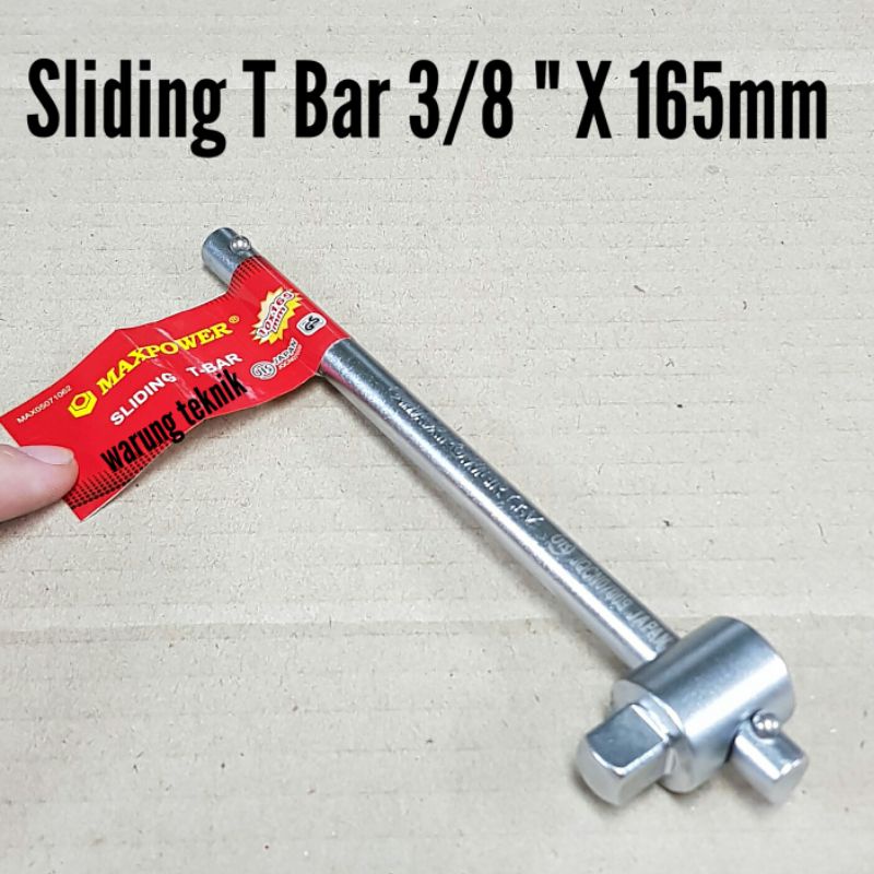 MAXPOWER SLIDING T BAR GAGANG SOCK SOK T 3/8&quot;