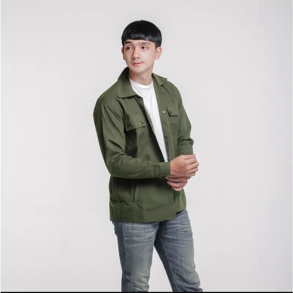 BISA COD JAKET KEMEJA SEMI PARKA UNISEX SIZE M,L,XL,XXL