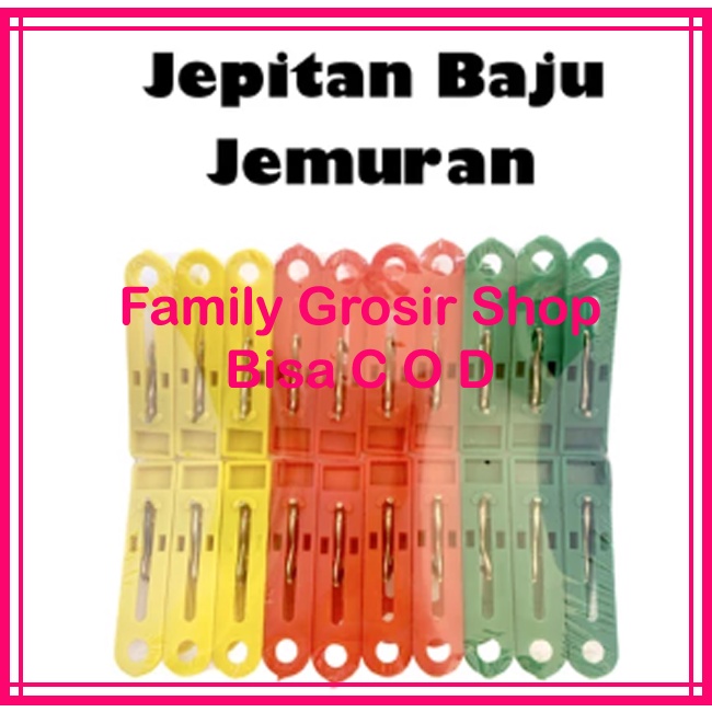 (Isi 20pcs) Jepit Baju/Jepit Jemuran/Penjepit Baju Plastik Berkualitas