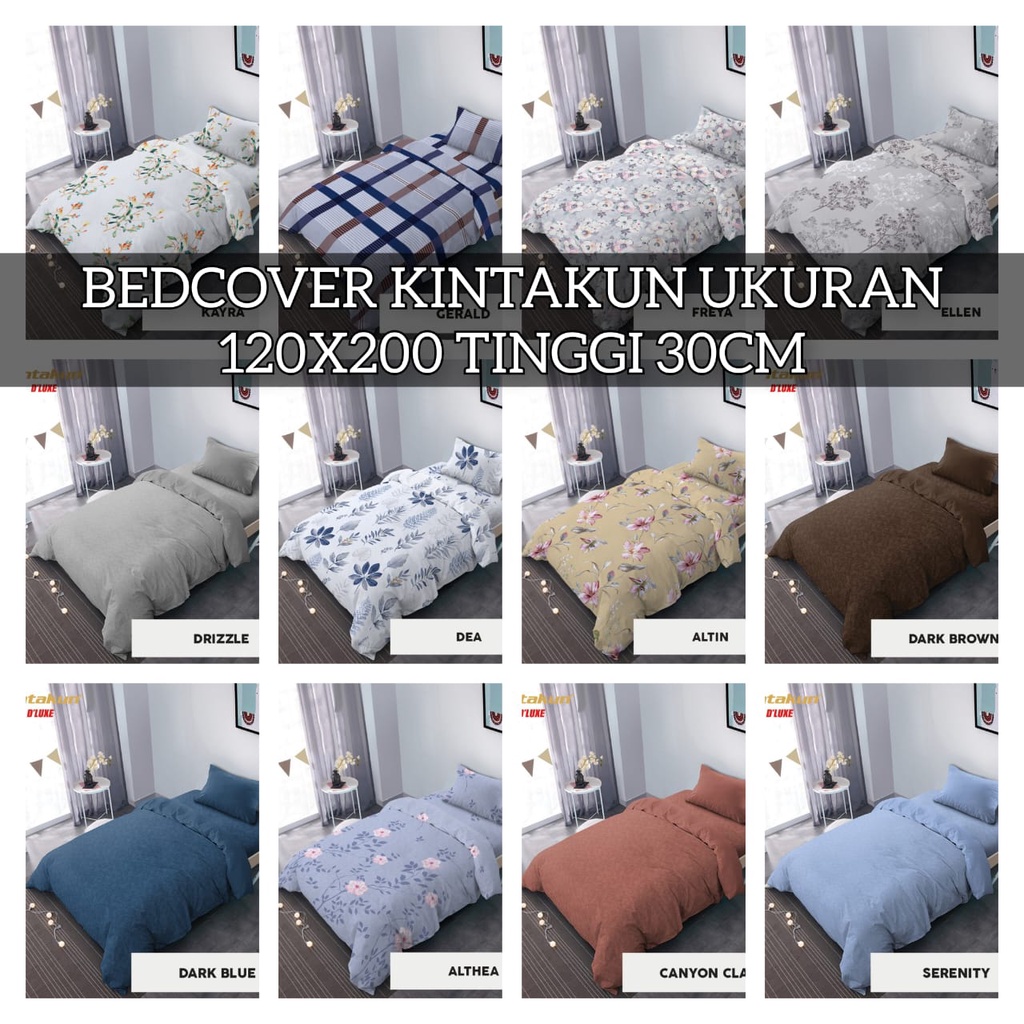 BEDCOVER KINTAKUN 120X200 TINGGI 30 / BEDCOVER KINTAKUN 120X200 SINGLE