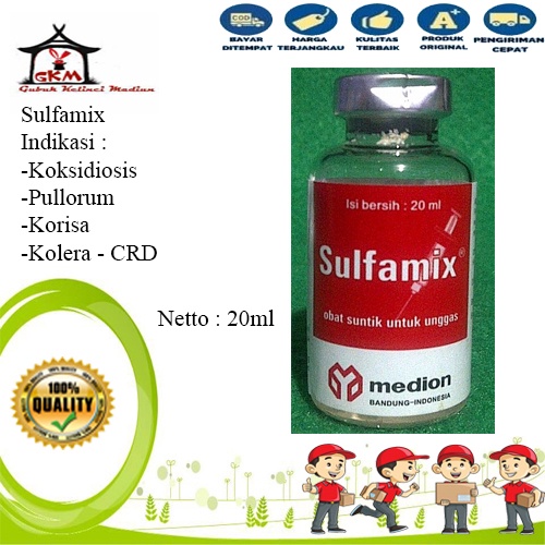Sulfamix 20 ml Obat unggas ayam crd hewan Medion