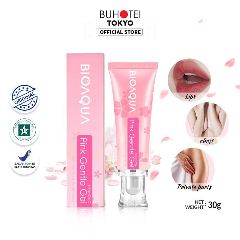 BIOAQUA NENHONG PINK GENTLE GEL - ORIGINAL - PEMERAH BIBIR ALAMI / Puting / MISS V