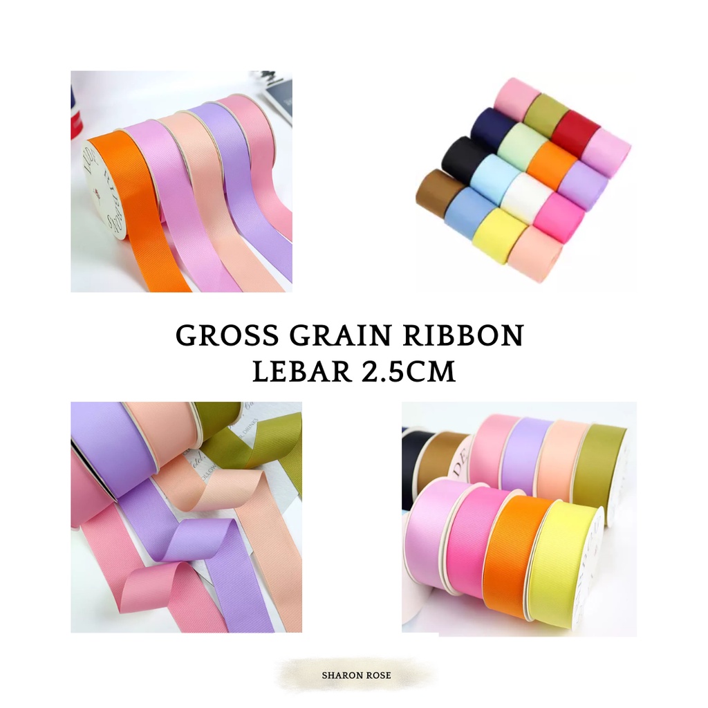 

PITA GROSSGRAIN IMPORT LEBAR 2.5CM, HARGA UNTUK PANJANG 1M