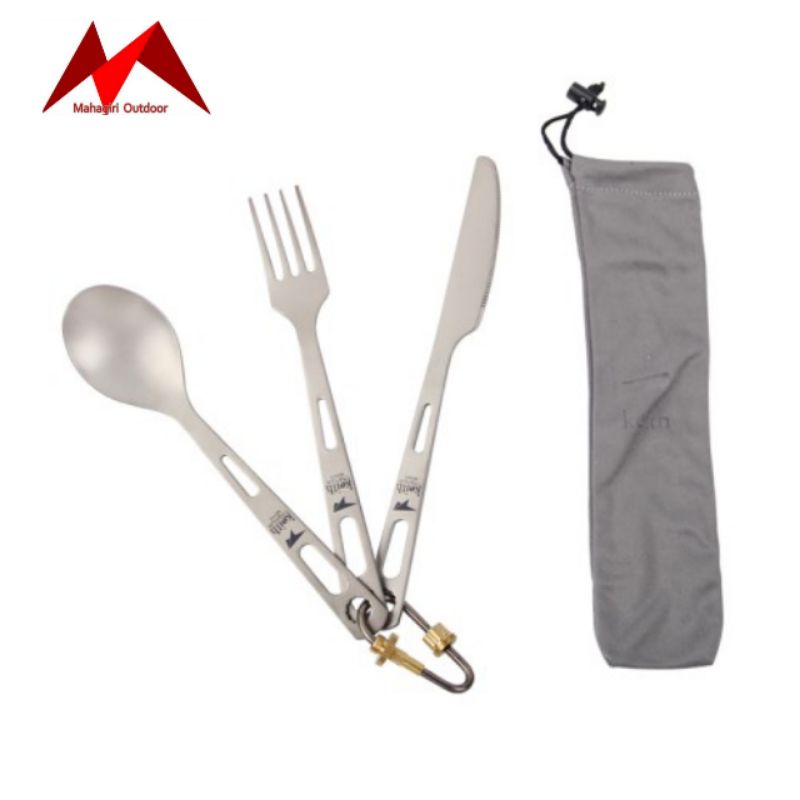 Keith Titanium Ti5310 3pcs cutlery set sendok garpu pisau spoon fork knife ultralight