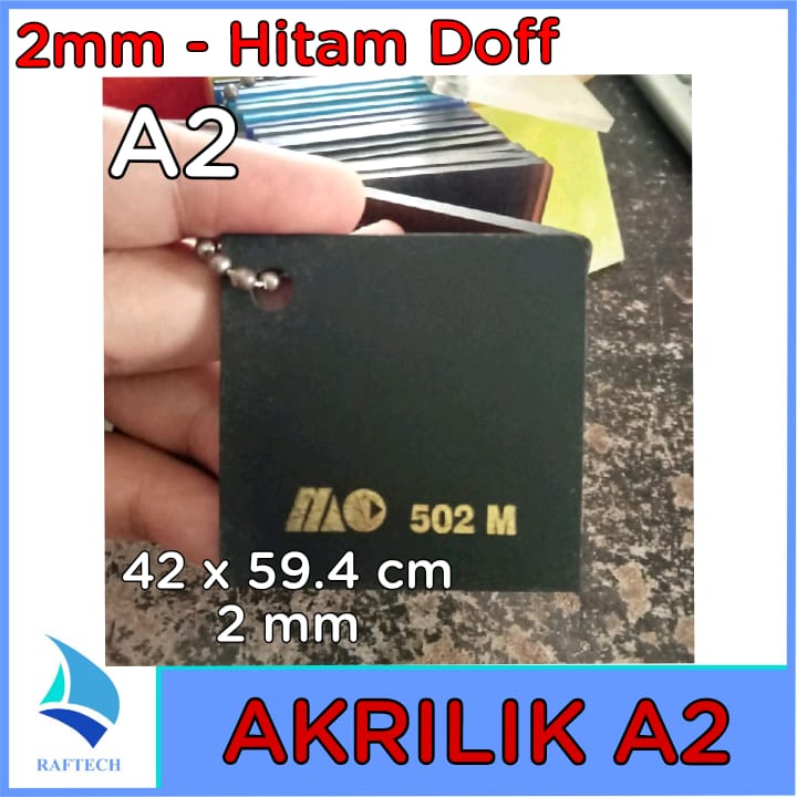 Akrilik A2 Lembaran 2mm Acrylic 2 mm Hitam Doff Marga Cipta