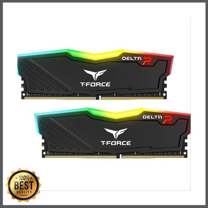 TEAM T-Force Delta RGB (2X16) PC-3200 32GB DDR4 kit 3200MHz - Hitam