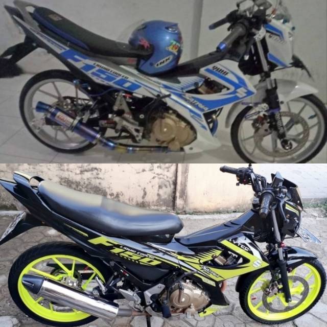 Striping Satria Fu / F 150 New Facelift 2013 2014 2015 Variasi Sticker Stiker Lis Skotlet List Motor