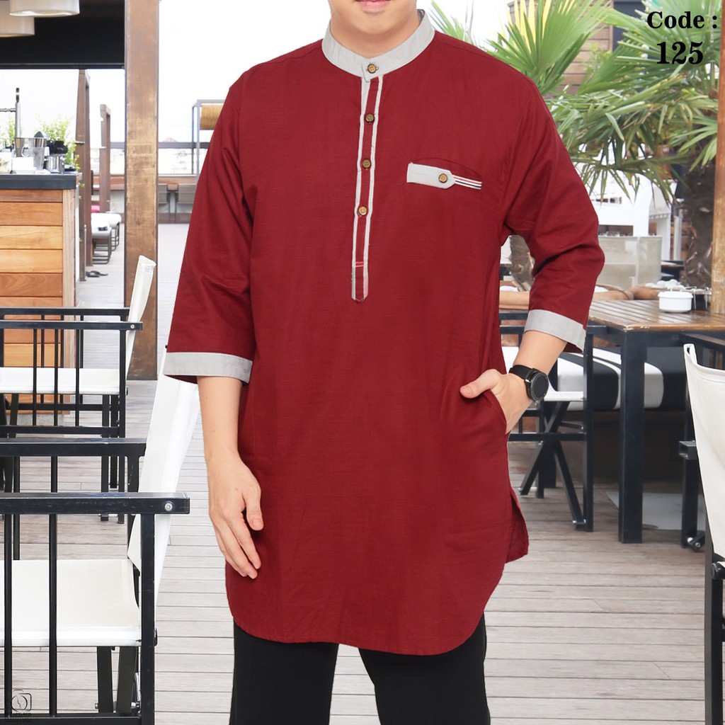 Baju Koko Qurta Kurta Ar-Ridho Katun Premium Ukuran Jumbo